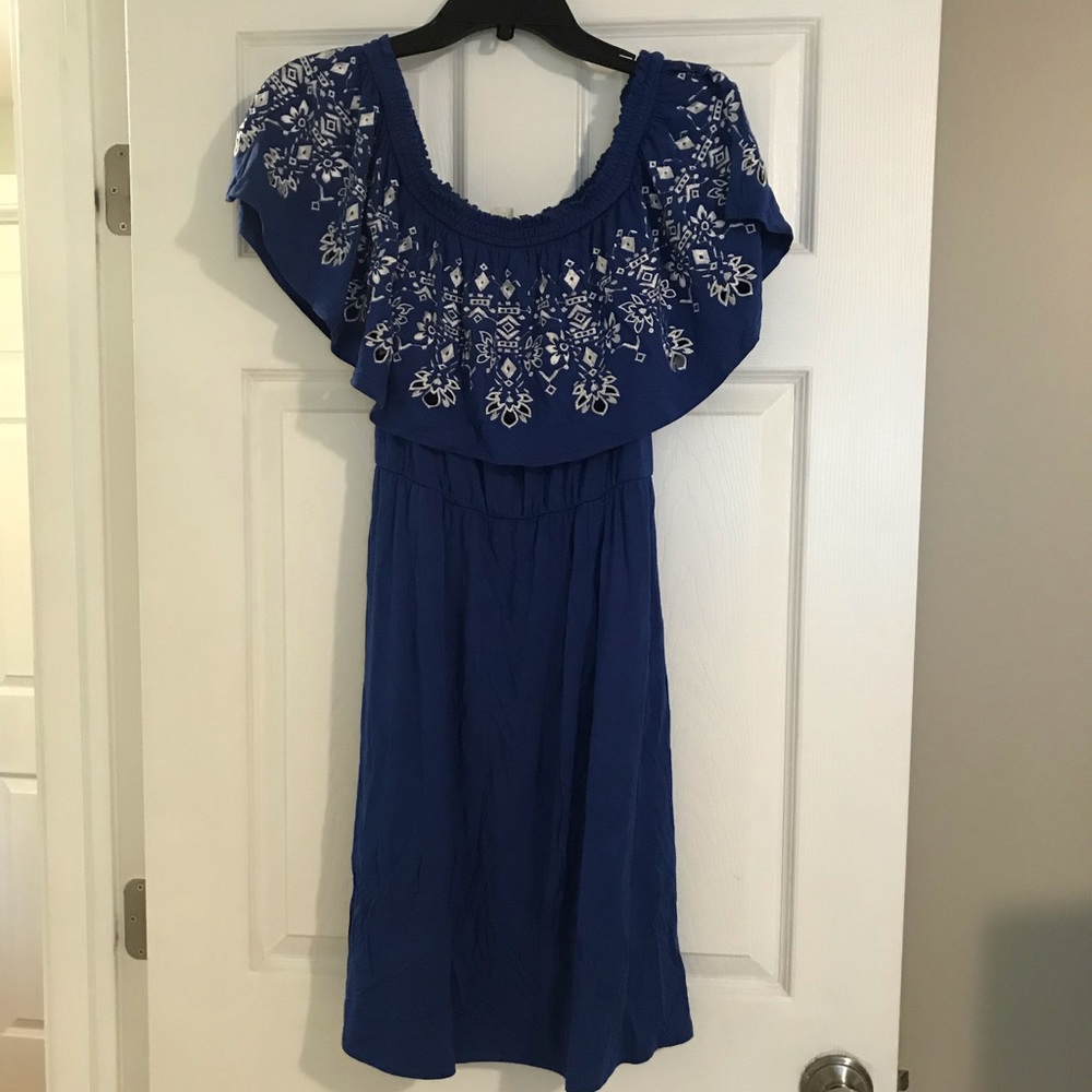 Soma strapless flounce dress